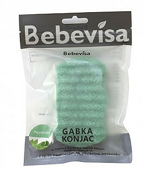 Peelingschwamm für Gesicht und Körper mit Konjak-Wurzel und Minze - Bebevisa Konjac Sponge — Bild N1