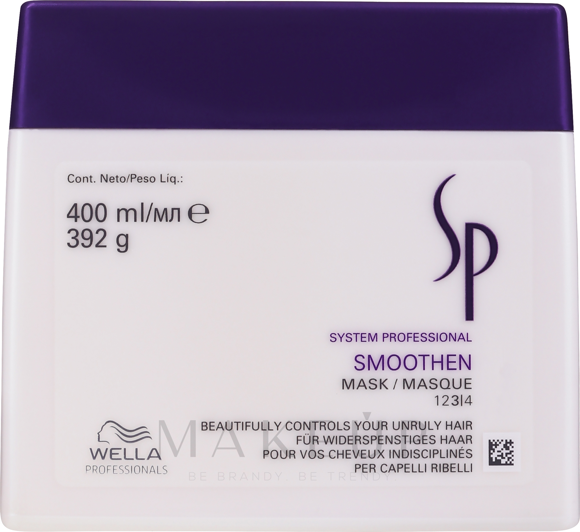 Glättende Intensivkur für dickes, widerspenstiges und rebellisches Haar - Wella SP Smoothen Mask — Bild 400 ml