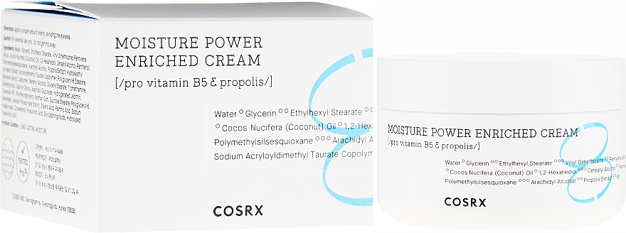 Feuchtigkeitsspendende Gesichtscreme mit Provitamin B5 und Propolis - Cosrx Hydrium Moisture Power Enriched Cream — Bild N1