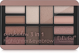 Palette für Augen- und Gesichts-Make-up - DoDo Girl 3 in 1 Eyeshadow & Highlighter & Eyebrow — Bild N2