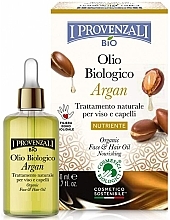 Öl für Gesicht und Haare - I Provenzali Argan Organic Face Hair Oil — Bild N1