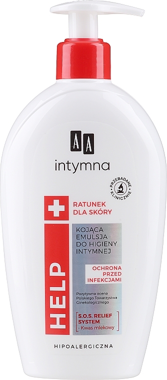 Antibakterielle beruhigende Emulsion für die Intimhygiene - AA Intimate Help+