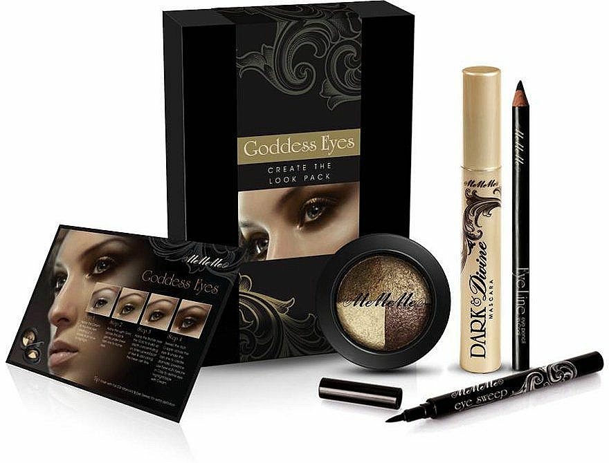 Augenpflegeset (Mascara 8ml + Kajalstift 1g + Lidschatten 3.5g + Eyeliner 1.6g) - MeMeMe Create The Look Collection 