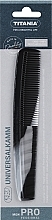 Haarkamm für Männer schwarz-weiß 17.5 cm - Titania — Bild N1