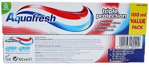 Zahnpasta - Aquafresh Toothpaste Triple Protection  — Bild N2