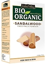 Düfte, Parfümerie und Kosmetik Indus Valley Bio Organic Sandalwood Face Pack Powder  - Puder für Gesicht und Haut Sandelholz