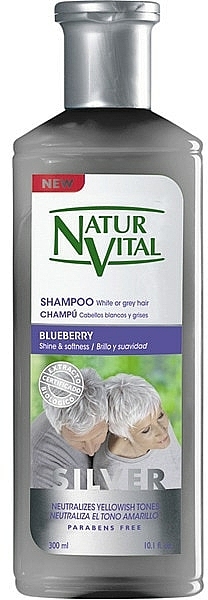 Weichmachendes Silber-Shampoo für helles und graues Haar mit Blaubeere - Natur Vital Silver Shampoo — Bild N1
