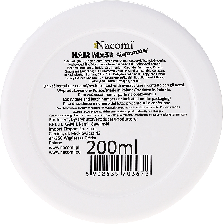 Regenerierende Haarmaske - Nacomi Regenerating Hair Mask — Bild N2