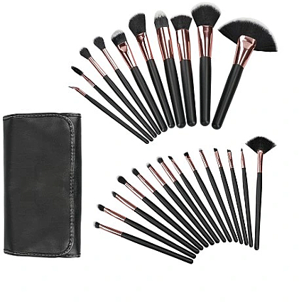 Professionelles Make-up Pinselset schwarz 24-tlg. - Tools For Beauty