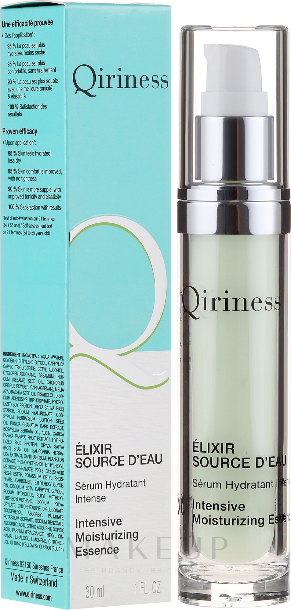 Intensive feuchtigkeitsspendende Essenz - Qiriness Elixir Source D`Eau — Bild 30 ml