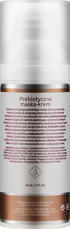 Präbiotische Creme-Maske für das Gesicht - Charmine Rose Prebio Balance Mask — Bild N3