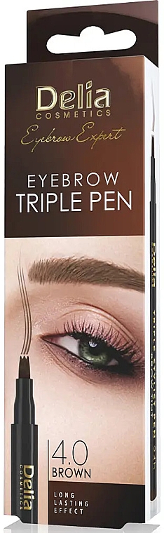 Augenbrauenmarker - Delia Cosmetics Eyebrow Triple Pen — Bild N2