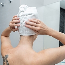 Turban-Handtuch aus Baumwolle zum Trocknen der Haare Gewicht 350 g naturfarben  - Yeye — Bild N4