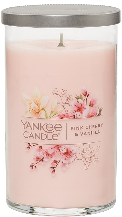 Duftkerze mit Ständer Rosa Kirsche und Vanille mit 2 Dochten - Yankee Candle Pink Cherry & Vanilla Tumbler — Bild N1