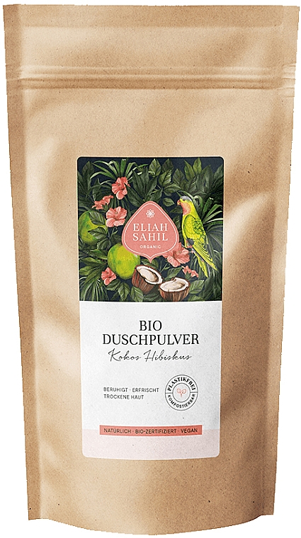 Reinigendes Duschpulver mit Kokosnuss und Hibiskus - Anthyllis Organic Shower Powder Coconut Hibiscus Refill  — Bild N1
