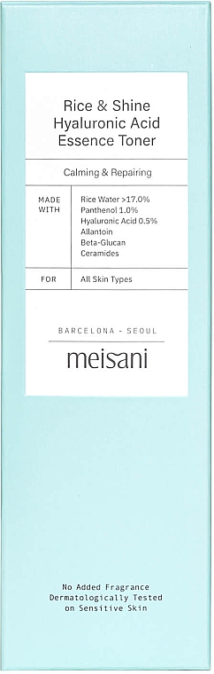 Gesichtstonikum - Meisani Rice & Shine Hyaluronic Acid Essence Toner — Bild N2
