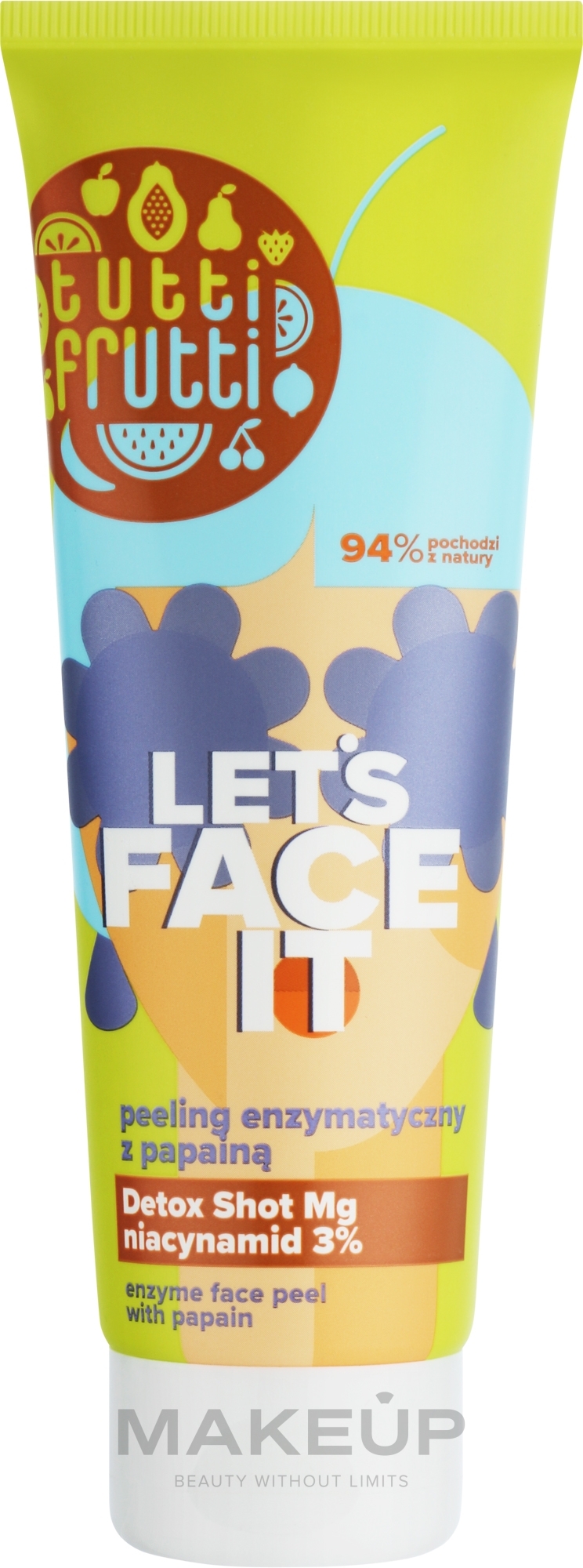 Enzympeeling mit Papain - Farmona Tutti Frutti Let`s Face It Enzyme Face Feel  — Bild 100 ml