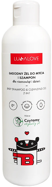 2in1 Haarshampoo und Duschgel mit Himbeerduft für Babys - Lullalove Mild Baby Wash & Shampoo — Bild N1