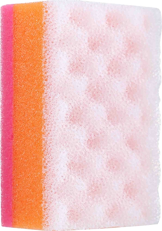 Rechteckiger Badeschwamm rosa-orange-weiß - Ewimark — Bild N1