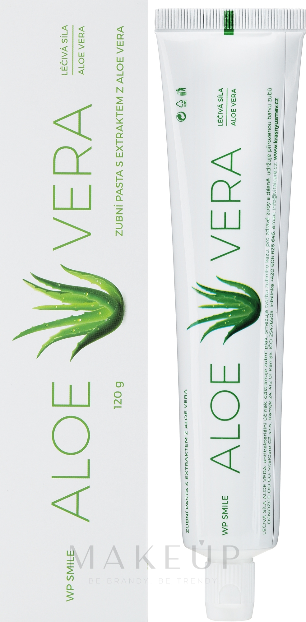 Zahnpasta mit Aloe Vera - VitalCare White Pearl Aloe Vera Toothpaste — Bild 120 g