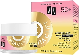 Feuchtigkeitsspendende Anti-Aging Nachtcreme mit Coenzym Q10, Vitaminen C und E und Tranexamsäure 50+ - AA Vita C Lift Firming Night Cream — Bild N1