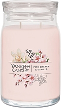 Duftkerze im Glas Rosa Kirsche und Vanille mit 2 Dochten - Yankee Candle Pink Cherry & Vanilla — Bild N2