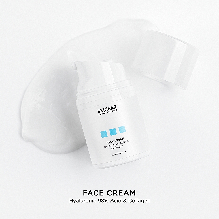 Feuchtigkeitsspendende Gesichtscreme mit Hyaluronsäure und Kollagen - SKINBAR Hyaluronic Acid & Collagen Face Cream — Bild N5