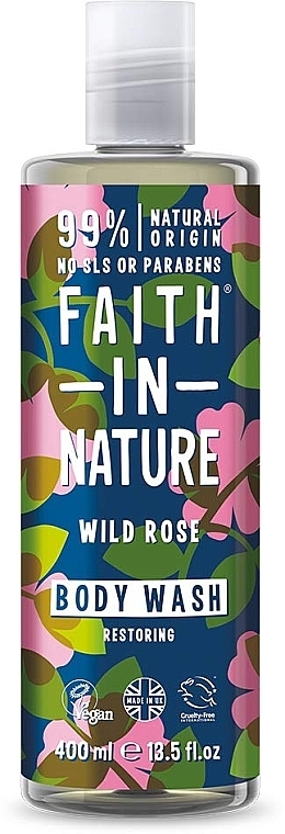Wildrosen-Duschgel - Faith In Nature Wild Rose Body Wash — Bild N2