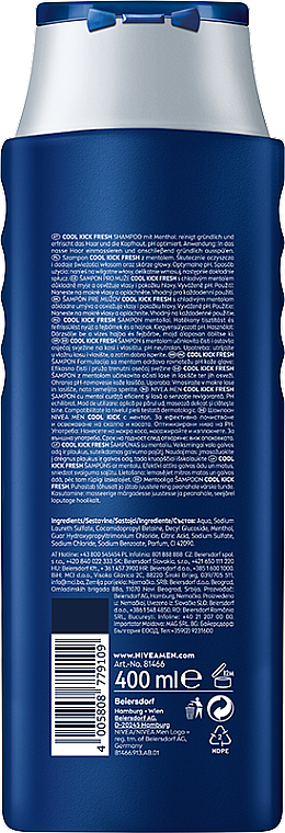 Vitalisierendes und erfrischendes Shampoo - NIVEA MEN Cool Fresh Mentol Shampoo — Bild N2