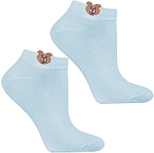 Kurze Damensocken CSD240-086 blau mit Bären - Moraj — Bild N1