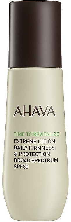 GESCHENK! Straffender Gesichtsbalsam - Ahava Time To Revitalize Extreme Lotion Daily Firmness & Protection Broad Spectrum (Miniprodukt) — Bild N1