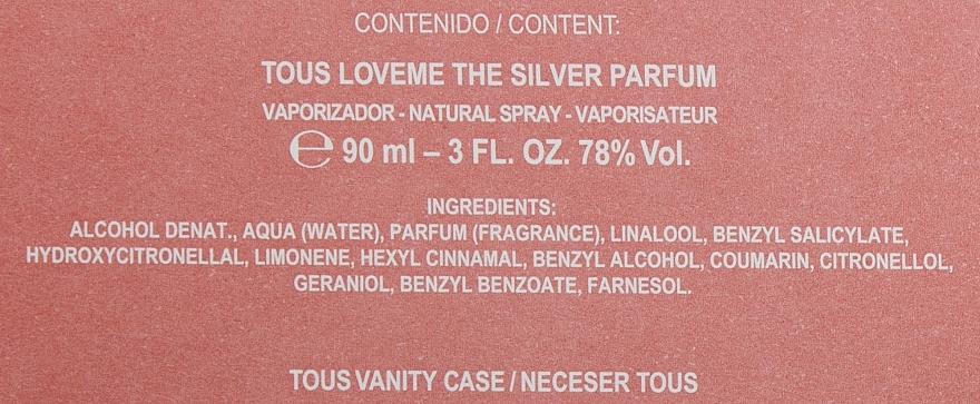 Tous LoveMe The Silver Parfum - Duftset (Eau 90ml + Kosmetiktasche)  — Bild N5