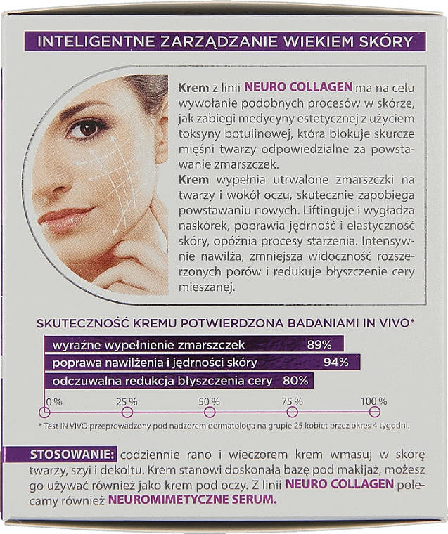 Feuchtigkeitsspendendes Anti-Falten Creme-Konzentrat mit Kollagen 40+ - Bielenda Neuro Collagen Moisturizing Anti-wrinkle Cream-concentrate 40+ — Bild N4