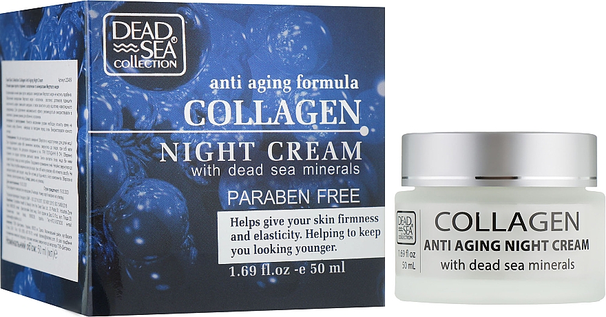 Anti-Aging Nachtcreme mit Kollagen und Mineralien aus dem Toten Meer - Dead Sea Collection Anti Aging Formula Collagen Night Cream — Bild N1