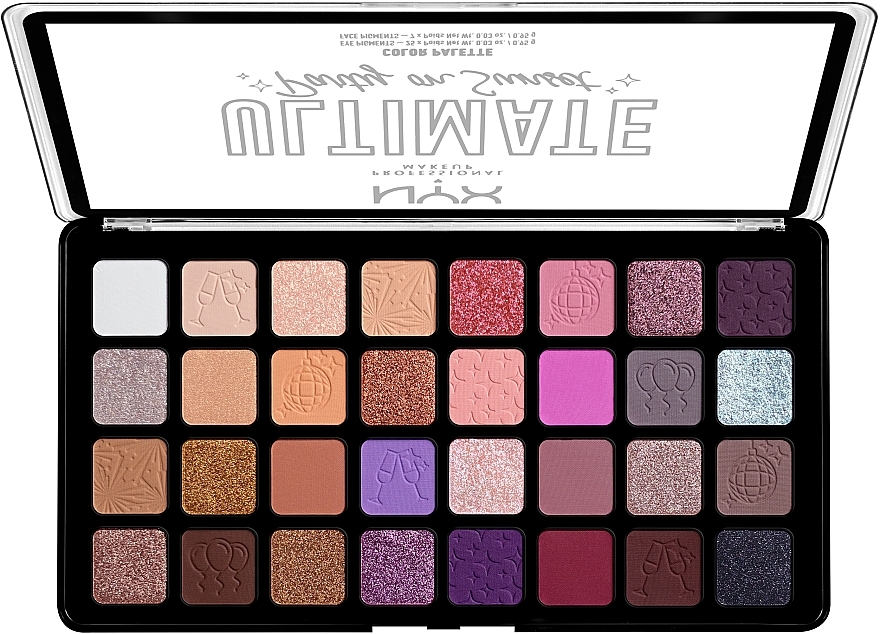 NYX Professional Makeup Ultimate Party on Sunset - Lidschattenpalette mit 32 Farbtönen — Bild N1