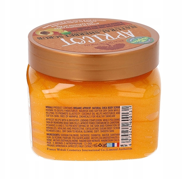 Natürliches Peeling-Sorbet Aprikose - Wokali Natural Sherbet Scrub Apricot — Bild N3