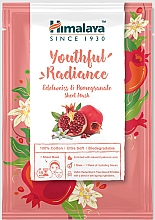 Tuchmaske für das Gesicht mit Edelweiß und Granatapfel - Himalaya Herbals Youthful Radiance Edelweiss & Pomegranate Sheet Mask — Bild N1