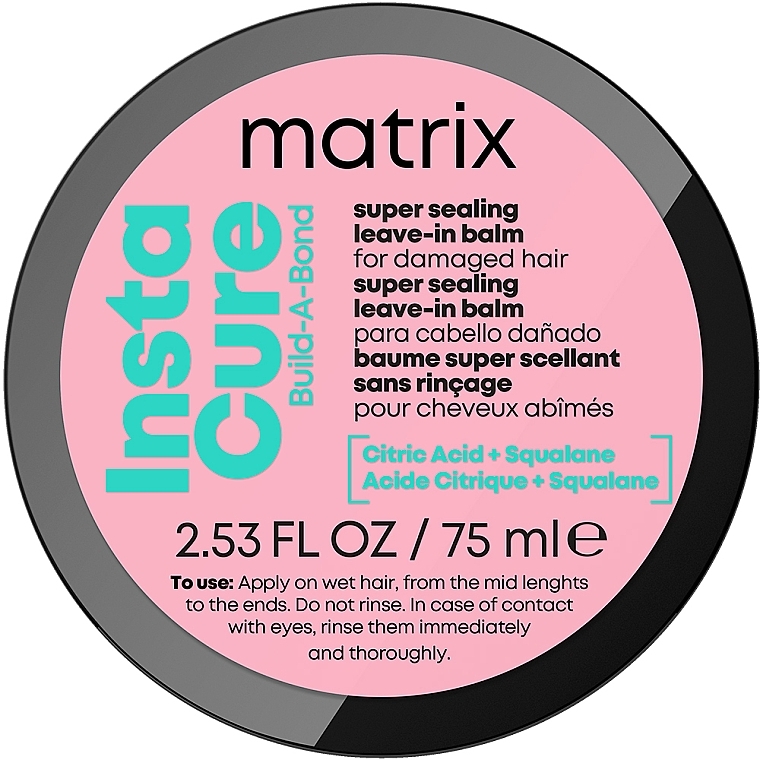 Bond-Balsam ohne Ausspülen für stark geschädigtes Haar - Matrix Insatacure Build A Bond Leave-in Balm — Bild N1