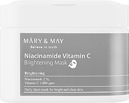 Tuchmaske mit Niacinamid und Vitamin C - Mary & May Niacinamide Vitamin C Brightening Mask — Bild N1