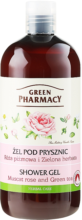Duschgel mit Muscat Rose und Grüntee - Green Pharmacy — Bild N1