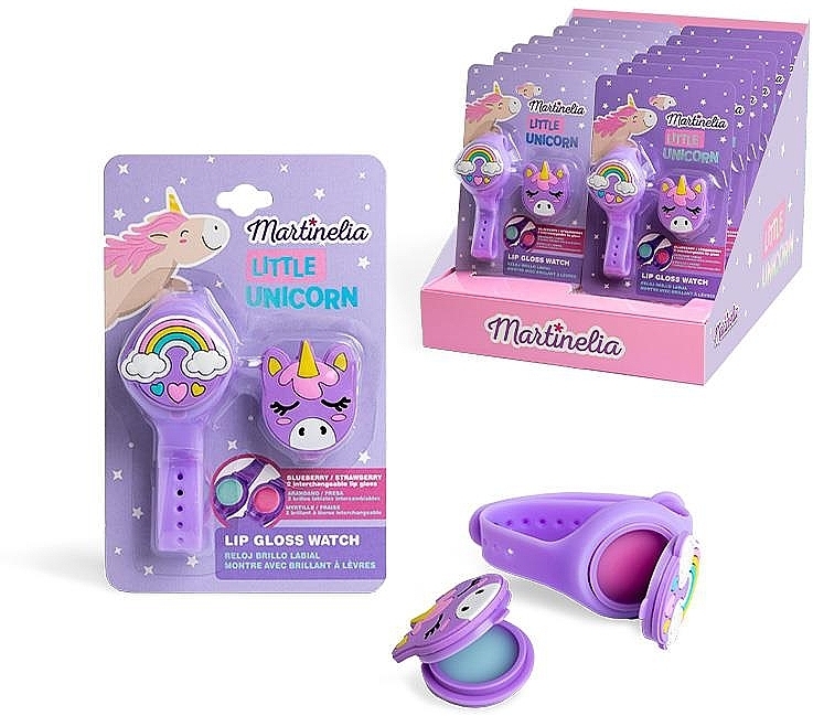 Kinderset mit Uhr - Martinelia Little Unicorn Lip Gloss Watch Set (Lipgloss 2x1,1g + Uhr 1St.) — Bild N2