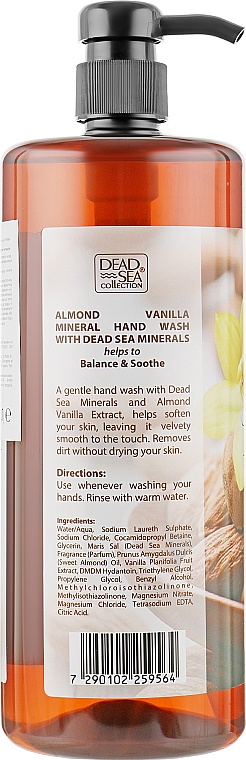 Flüssigseife mit Mineralien aus dem Toten Meer mit Mandel- und Vanilleöl - Dead Sea Collection Almond Vanila&Dead Sea Minerals Hand Soap — Bild N3