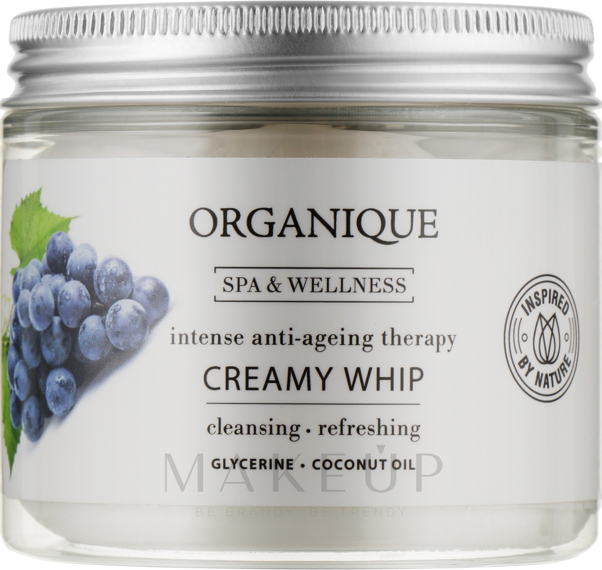 Anti-Aging Duschschaum für den Körper mit Kokosnussöl, Glycerin und Traube - Organique Cleansing Ritual Creamy Whip — Bild 200 ml