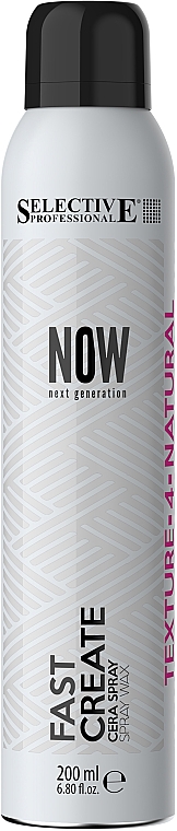 Spray-Wachs für das Haar - Selective Professional Now Next Generation Fast Create Spray Wax — Bild N1