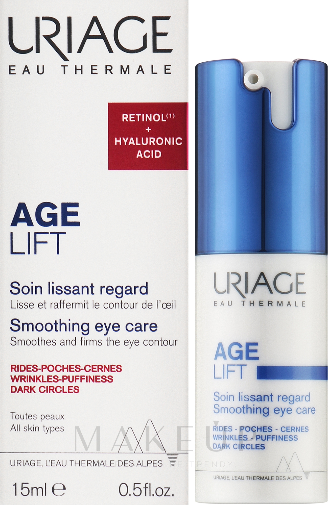 Glättende Augencreme - Uriage Age Lift Smoothing Eye Care — Bild 15 ml