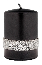 Dekorative Kerze 7x10 cm schwarz - Artman Crystal Opal Pearl — Bild N1