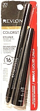 Düfte, Parfümerie und Kosmetik Augenset (Kajalstift 0.28g + Eyeliner 2.5ml) - Revlon Colorstay 16 Hours 201 