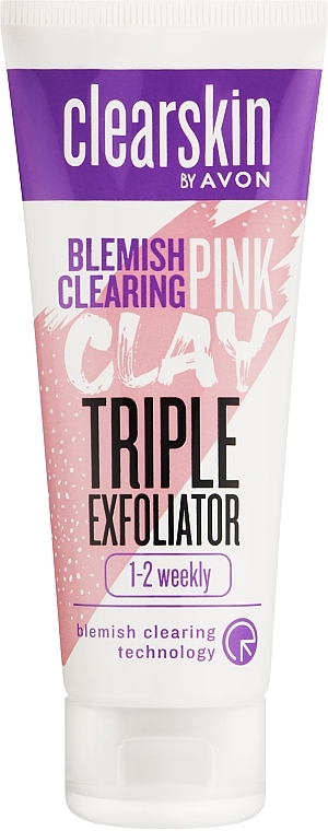 Gesichtspeeling mit rosa Tonerde für Problemhaut - Avon Clearskin Blemish Clearing Pink Clay Triple Exfoliator  — Bild N1
