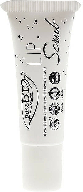 Zellerneuerndes Lippenpeeling mit Aprikosengranulat, Bio-Kakao- und Sheabutter - puroBIO Cosmetics Lip Scrub — Bild N1