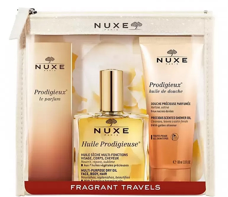 Nuxe Prodigieux Le Parfum - Duftset (Eau de Parfum 30ml + Duschöl 100ml + Trockenöl 100ml + Kosmetiktasche)  — Bild N1